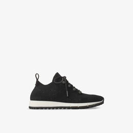 Низкие трикотажные кроссовки Veles с искусственными пайетками Jimmy Choo, черный r04401884 | x black