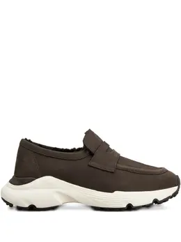 Кроссовки из овчины Tod's, коричневый 29994337 | коричневый
