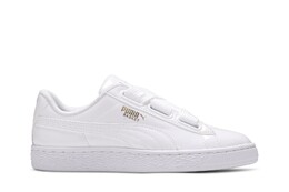 Кроссовки Wmns Basket Heart Patent Puma, белый 363073 02 | white/white