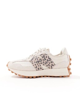 Кроссовки New Balance 327 Leopard Print Detail, светло-бежевый/серый 131589797 | blanco hueso