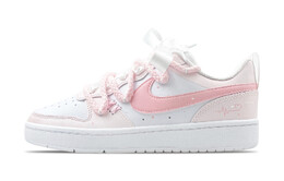 Кроссовки Nike Court Borough 2 Skateboarding Shoes Women's Low-top Pink/White, розовый bq5448-100（team49-小莓心） | pink/white