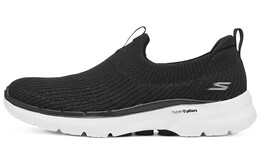 Кроссовки Go Walk 6 Lifestyle женские с низким верхом, черные/белые Skechers 124521-blk