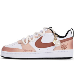 Кроссовки Nike Court Borough Skateboarding Shoes Women's Low-top, розовый bq5448-115(team342-玫瑰的故事） | white/pink