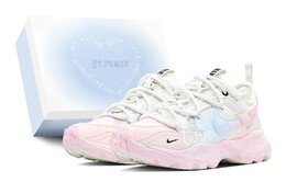 Кроссовки Nike TC 7900 Lifestyle Shoes Women's Low-top Blue/White/Pink, белый/розовый/голубой dd9682-100(team88-告白涂鸦s-box) | white/pink/blue