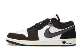 Баскетбольные кроссовки Air 1 Vintage женские с низким верхом/коричневый Jordan dz5368-201(team拾柒-女款低帮恋爱拼图球鞋) | black brown