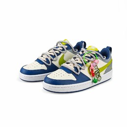 Кроссовки Nike Court Borough Skateboarding Shoes Women's Low-top Beige, бирюзовый bq5448-016(team364-绿茵蓝梦） | turquoise