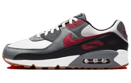 Кроссовки Nike Air Max 90 'Team Red Gum', белый fb9658-100 | light smoke gray/dark obsidian/white/bright crimson