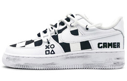 Кроссовки для скейтбординга Air Force 1, унисекс, низкие, черные/белые Nike cw2288-111(team131-超级玛丽sbox)