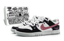 Кроссовки Nike Dunk Skateboarding Shoes Women's Low-top Black/pink/white, черный dh9765-102(team131-恶棍天使粉sbox) | black