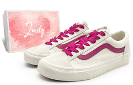 Кроссовки Vans Style 36 Skateboarding Shoes Unisex Low-top White/pink, белый vn0a3dz3oxs(team131-粉雾海sbox） | white