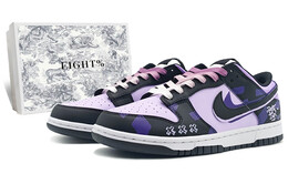 Кроссовки Nike Dunk Skateboarding Shoes Women's Low-top Blue/purple/black, фиолетовый cw1590-100(team131-魔法学院1s) | dark purple