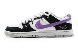 Кроссовки Nike Dunk Skateboarding Shoes Women's Low-top Black/purple/white, черный dh9765-102(team131-恶棍天使紫) | black