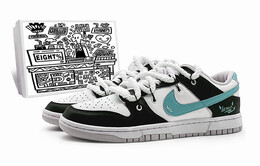 Кроссовки Nike Dunk Skateboarding Shoes Women's Low-top Aurora Black/Zero Metalic/Green Spark, черный dh9765-102(team131-恶棍天使绿sbox) | black