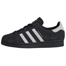 Кроссовки Adidas Superstar Skateboarding Shoes Women's Low-top Core Black / Crystal White / Matte Gold, черный ie6525 | core black / crystal white / matte gold