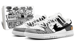 Кроссовки Nike Dunk Skateboarding Shoes Women's Low-top Black/white/gray, светло-серый dh9765-102(team131-月圆之夜女款2s) | light gray