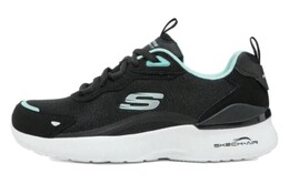Кроссовки женские с низким верхом, черные/зеленые Skechers 896258-bktq | black/green