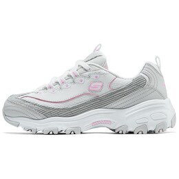 Кроссовки женские DLITES с низким верхом серые/розовые Skechers 150242-lgpk | light gray/pink