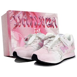 Кроссовки NB 565 унисекс с низким верхом розового цвета New Balance ml565ew1(team113-吉赛尔s-box) | pink