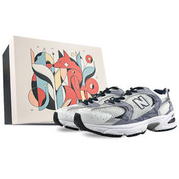 Кроссовки New Balance 530, серо-синий/белый mr530sg(team40-放肆嗨sbox) | white