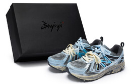 Кроссовки NB 410 унисекс с низким верхом серые New Balance mt410kr5(team80-男女同款废土先锋s-box) | washed blue