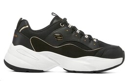 Кроссовки женские DLITES с низким верхом, черные/золотые Skechers 8730056-bkgd
