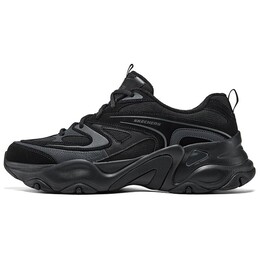 Кроссовки женские с низким верхом, черные Skechers 117561-bbk | black