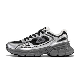 Кроссовки унисекс средней высоты белые Kappa k0ey5mc02-990 | black/silver/high-end gray-990