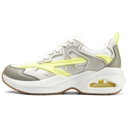 Кроссовки женские с низким верхом белые/серые/желтые Skechers 177077-wgry | white/gray/yellow