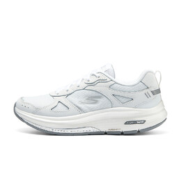 Кроссовки женские с низким верхом, белые/серебристые Skechers 124929-wsl | white/silver