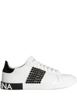 Кроссовки Dolce & Gabbana, украшенные стразами, белый ck2311a6n63 | белый