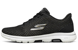 Кроссовки Go Walk 5 Lifestyle женские с низким верхом черного/белого цвета Skechers 124021-bkgd