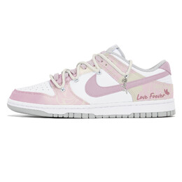 Кроссовки Nike Dunk Skateboard Shoes Unisex Low-Top Pink dd1391-103(team496-粉色雾霾) | white