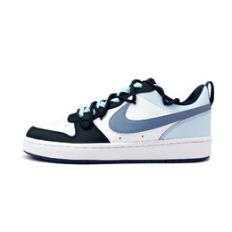 Кроссовки Nike Court Borough Skateboarding Shoes Women's Low-top Blue/black/white, синий bq5448-115（team287-羽扇） | university blue/black/white