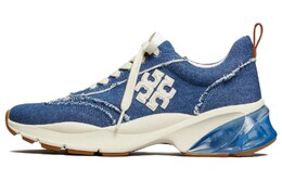 Кроссовки Tory Burch Good Luck Distressed-finish Denim Sneakers, синий 150212-426 | blue