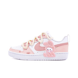 Кроссовки Nike Court Borough Skateboarding Shoes Women's Low-top Yellow, розовый bq5448-100(team189-系桃) | pink