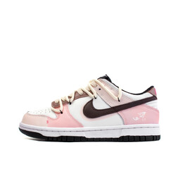 Кроссовки Nike Dunk Skateboarding Shoes Women's Low-top Black, розовый cw1590-100(team189-心动纸飞机) | pink