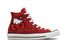 Кроссовки Converse Hello Kitty x Wmns Chuck Taylor All Star Hi 'Red', красный 162995c | red
