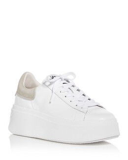 Женские низкие кроссовки Moby на платформе Ash 3914044 | white/beige