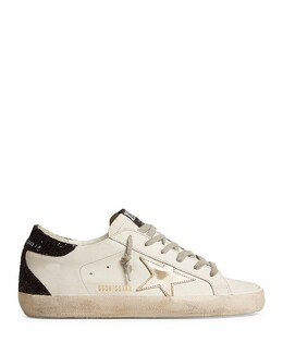 Женские низкие кроссовки Super-Star Golden Goose, бежевый/черный 4725556 | white/platinum/black