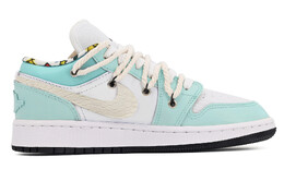 Баскетбольные кроссовки Air 1 Vintage женские с низким верхом, голубой Jordan dm8969-114(team107-小青龙sbox) | cyan