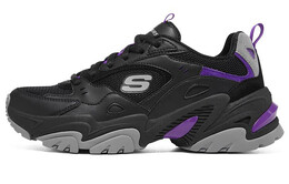 Кроссовки Stamina V2 Chunky женские низкие черные/фиолетовые Skechers 149916-bkpr