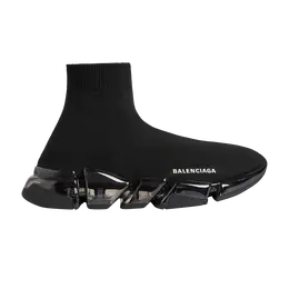 Кроссовки Balenciaga Wmns Speed 2.0 Sneaker 'Full Clear Sole - Black', черный 617196 w2dc4 1000 | full clear sole - black