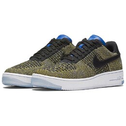 Кроссовки Air Force I 1 Flyknit Low Warriors Women's Nike, цвет Black/Black-Blue Royal Game 820256-004 | black/black-blue royal game