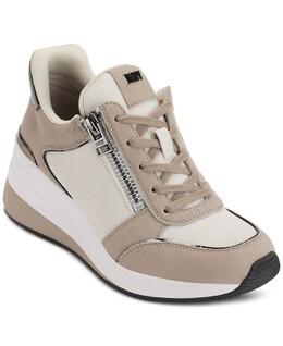 Кроссовки Kaden на танкетке со шнуровкой и молнией Dkny 16317276 | pebble/ toffee