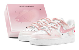Кроссовки Nike Air Force 1 Skateboard Shoes Women's Low-Top White, розовый dh2920-111(teams-草莓小兔s-box) | pink