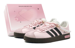 Кроссовки Adidas Vl Court Skateboarding Shoes Unisex Low-top Black/Pink, черный/розовый ji0497(teams-黑粉珍珠少女s-box) | black/pink