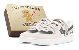 Кроссовки Nike Air Force 1 Skateboard Shoes Women's Low-Top White dh2920-111(teams-粉色麻绳小熊女s-box) | pink