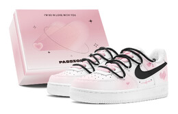 Кроссовки Nike Air Force 1 Skateboard Shoes Women's Low-Top White dh2920-111(teams-爱心情书s-box) | pink