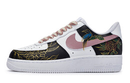 Кроссовки Nike Air Force 1 Skateboarding Shoes Women's Low-top Pink/Gold, черный dh2920-111(team80-女款鹊踏枝) | black, white, pink gold