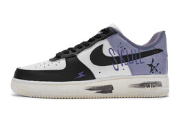 Кроссовки для скейтбординга Air Force 1 женские низкие фиолетовые/черные/белые Nike dh2920-111(team80-女款暗影骷髅)